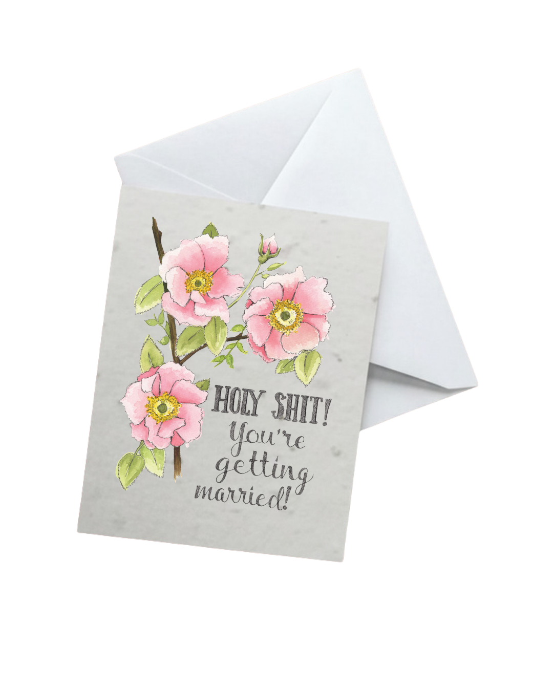 Naughty Floral Greetings Cards A2 in size with Envelope