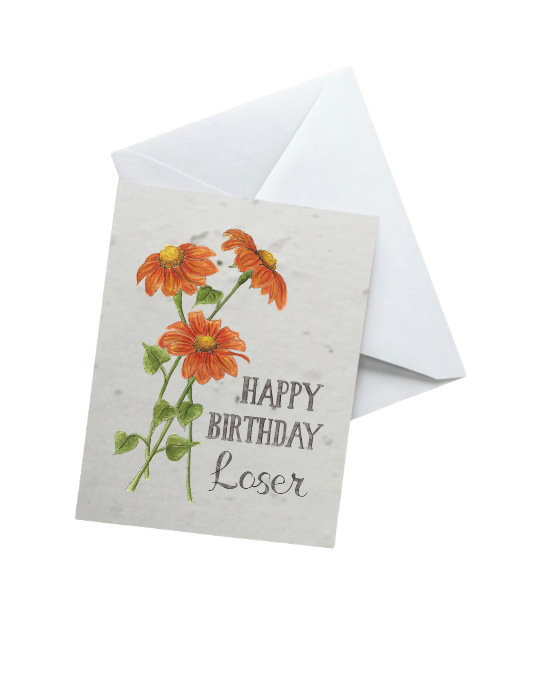 Naughty Floral Greetings Cards A2 in size with Envelope