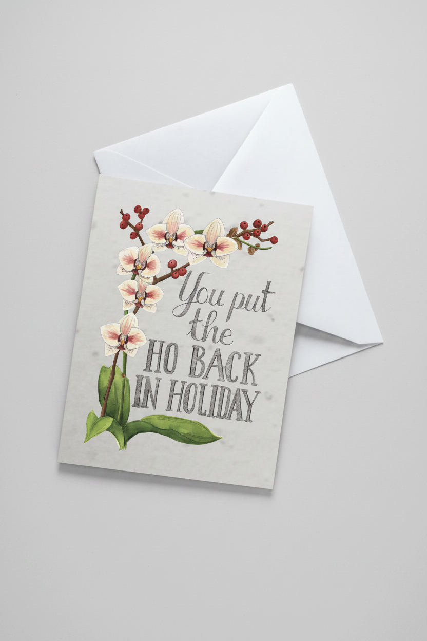 "You Put the Ho back in Holiday"— 5 Card Set