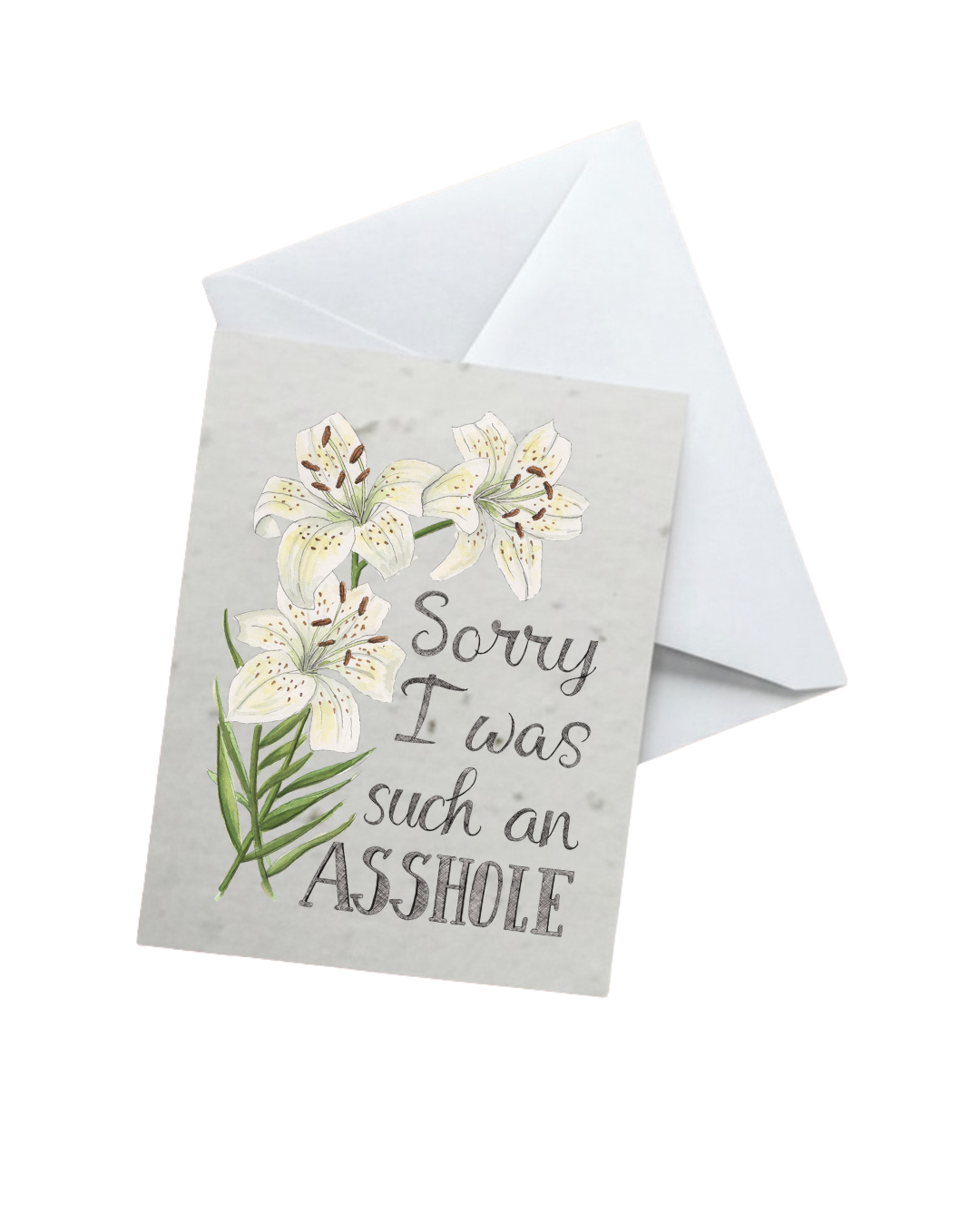 Naughty Floral Greetings Cards A2 in size with Envelope