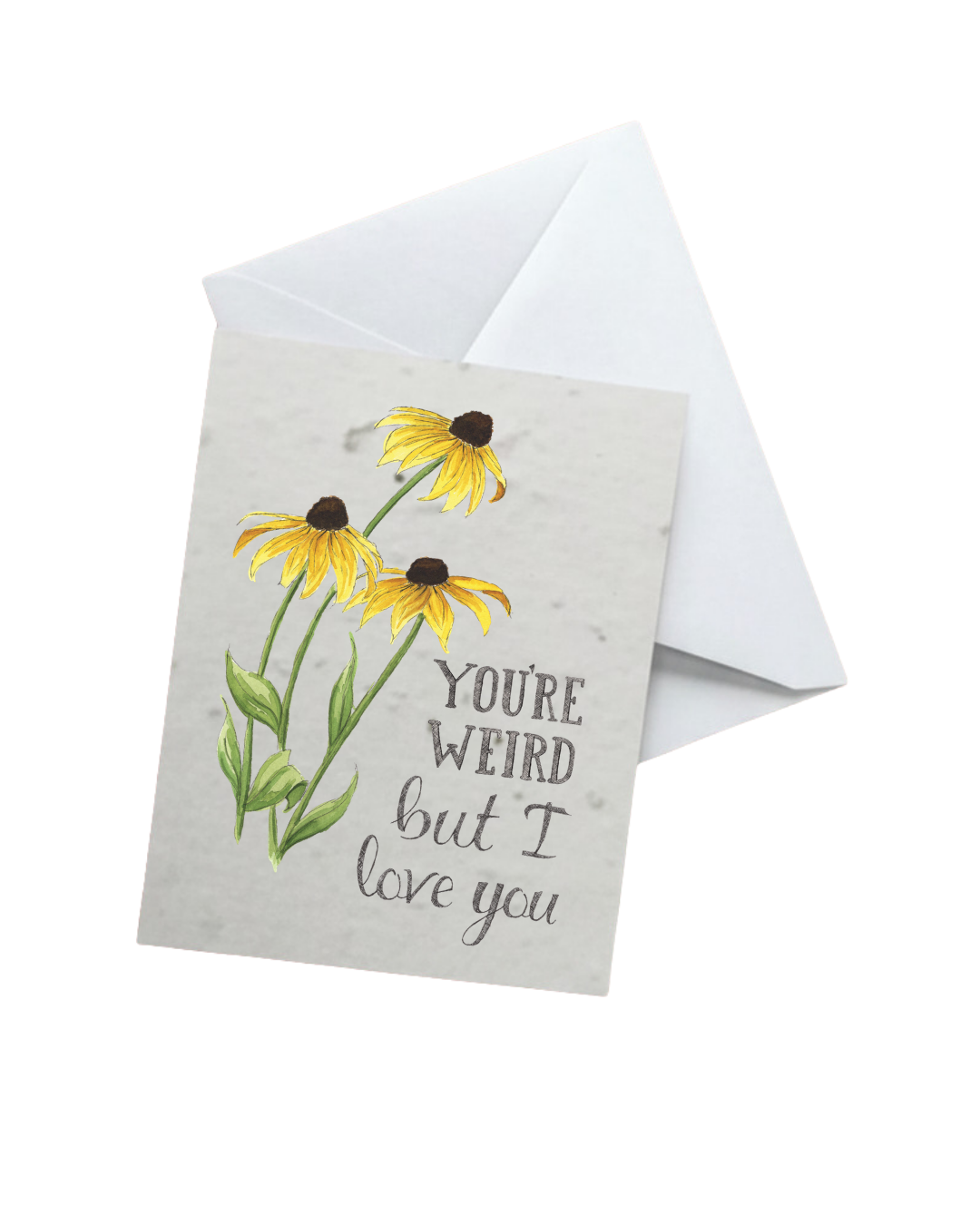 Naughty Floral Greetings Cards A2 in size with Envelope